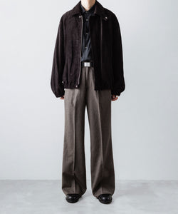 ssstein / シュタイン】COW SUEDE ZIP SHORT JACKET - DARK BROWN