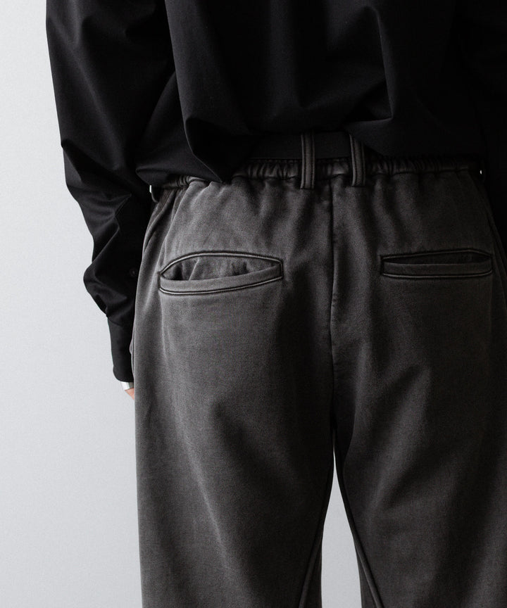【KANEMASA PHIL.】36G FINE SWEAT DRAPING EASY PANTS - CHARCOAL PIGMENT