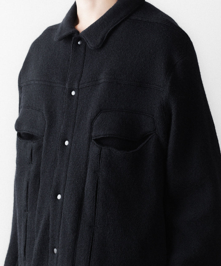 【OPPOSE DUALITY】6 POCKET PANEL KNIT - BLACK