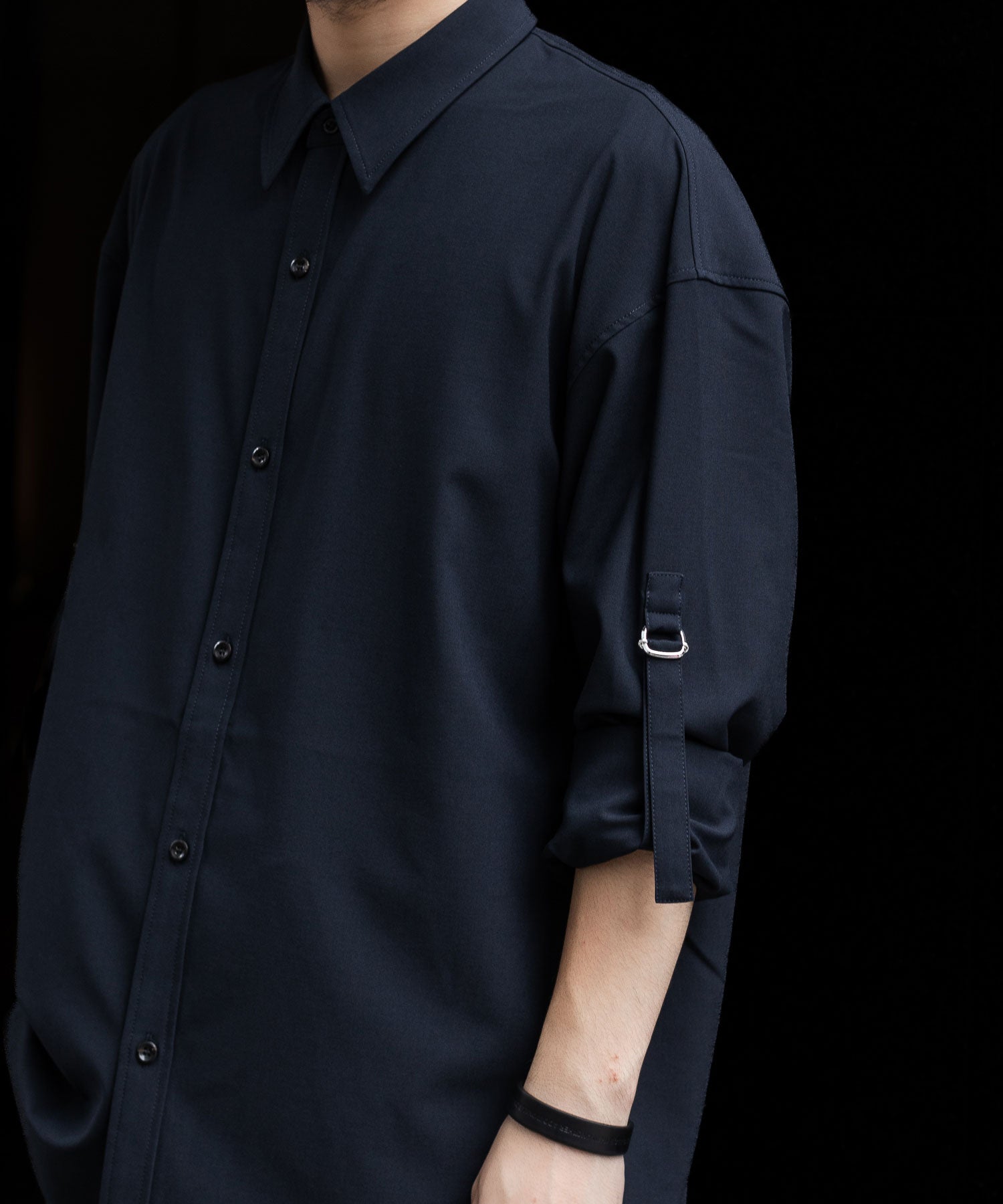 ATTACHMENT アタッチメントのPE/RY STRETCH TROPICAL STRAP SLEEVE L/S SHIRT - NAVY 公式通販サイトsession福岡セレクトショップ