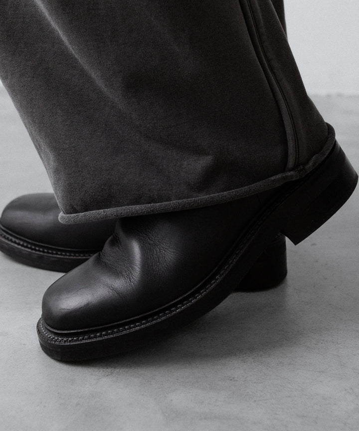 【KANEMASA PHIL.】36G FINE SWEAT DRAPING EASY PANTS - CHARCOAL PIGMENT