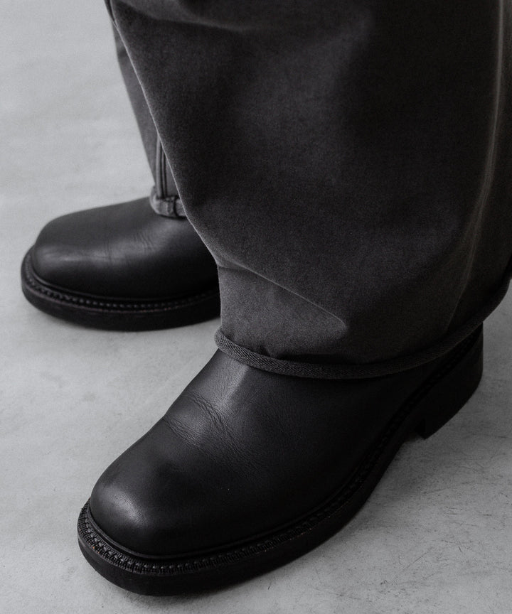 【KANEMASA PHIL.】36G FINE SWEAT DRAPING EASY PANTS - CHARCOAL PIGMENT