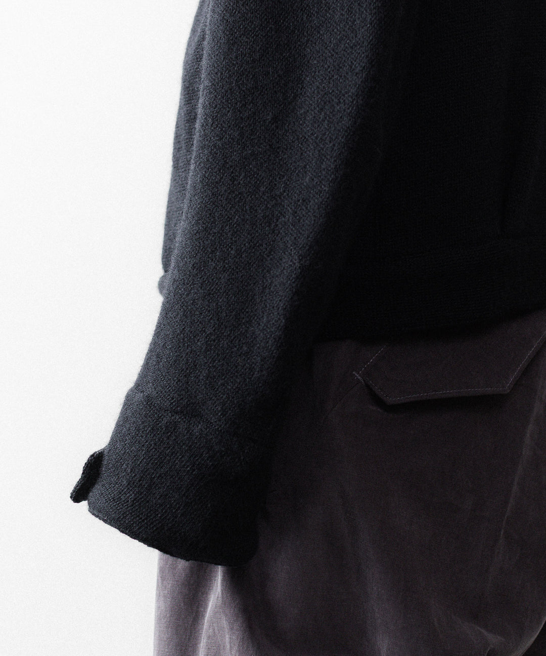 【OPPOSE DUALITY】6 POCKET PANEL KNIT - BLACK