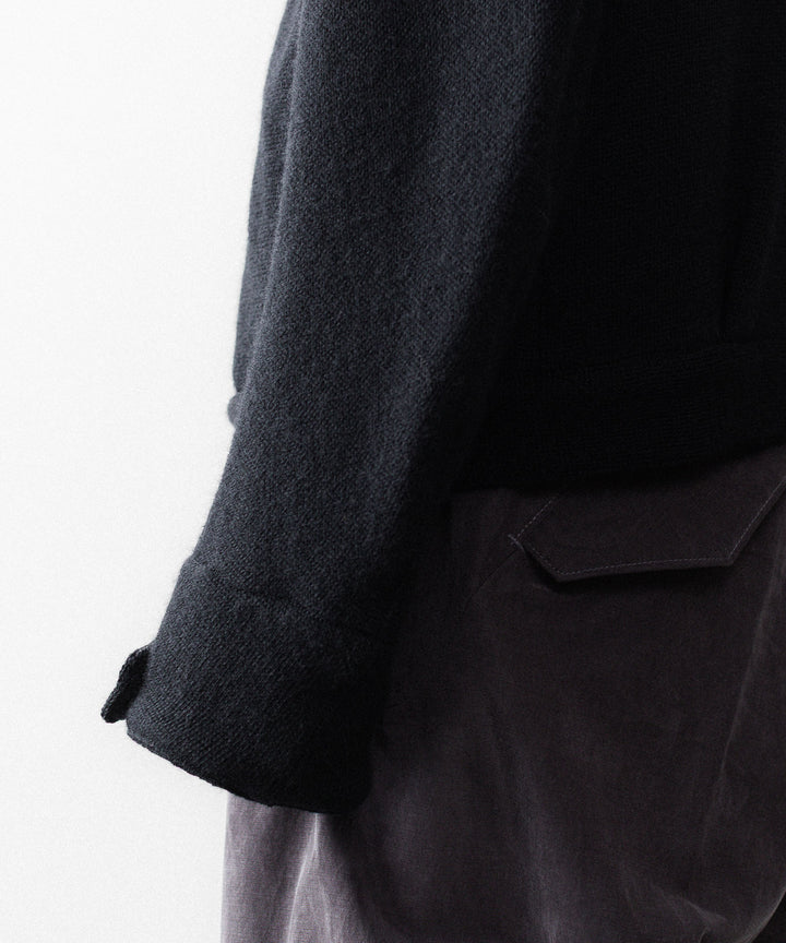 【OPPOSE DUALITY】6 POCKET PANEL KNIT - BLACK