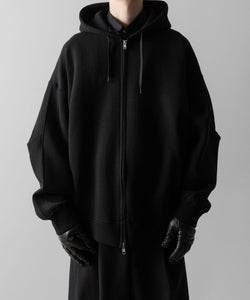 ssstein(シュタイン)のCOTTON DOUBLE KNIT TUCKED ZIP HOODIE - BLACKの公式通販サイトsession福岡セレクトショップ