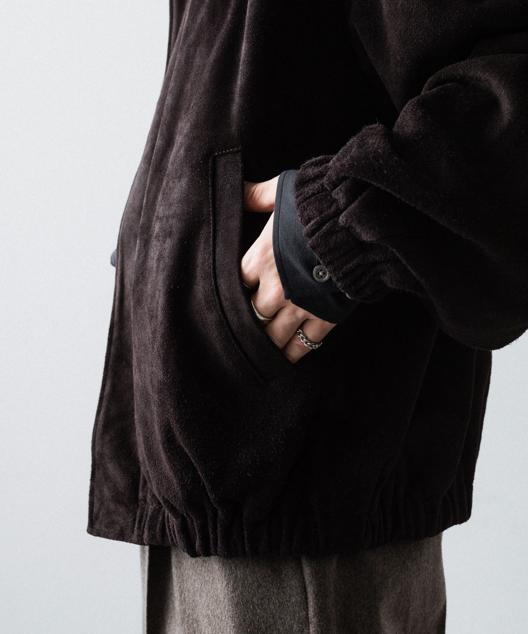 ssstein(シュタイン)のCOW SUEDE ZIP SHORT JACKET - DARK BROWNの公式通販サイトsession福岡セレクトショップ
