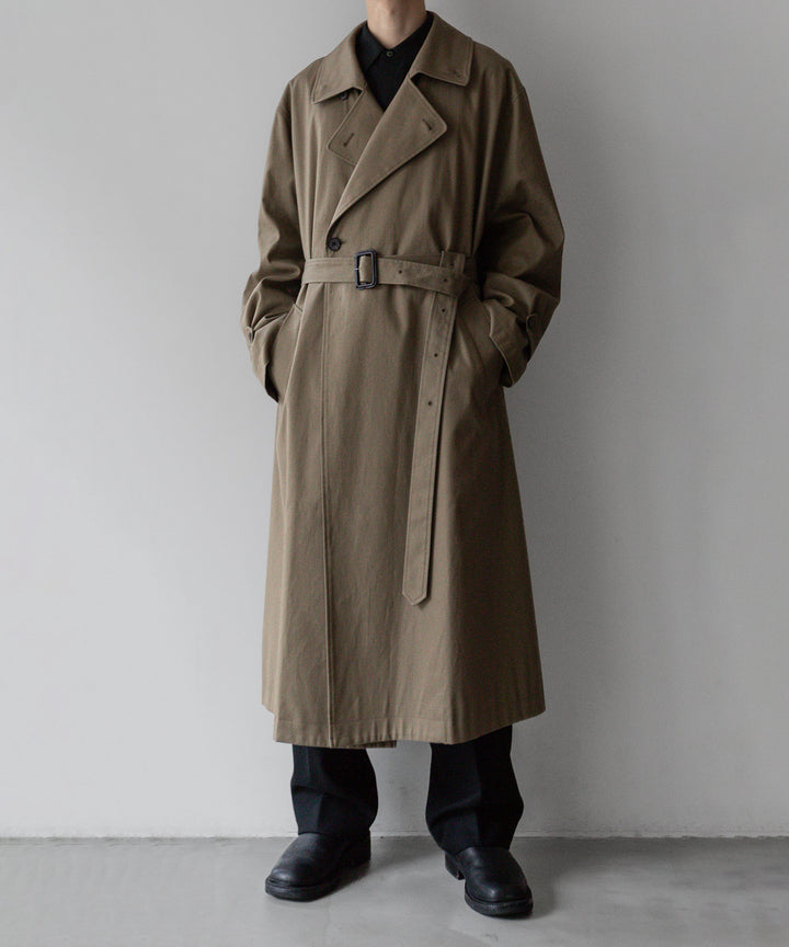 【stein】シュタインのOVERSIZED DOUBLE BREASTED COAT - DARK BEIGE 公式通販 session福岡セレクトショップ