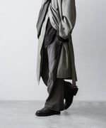 画像をギャラリービューアに読み込む, 【KANEMASA PHIL.】36G FINE SWEAT DRAPING EASY PANTS - CHARCOAL PIGMENT
