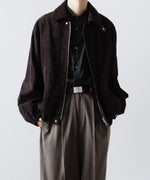 画像をギャラリービューアに読み込む, ssstein(シュタイン)のCOW SUEDE ZIP SHORT JACKET - DARK BROWNの公式通販サイトsession福岡セレクトショップ
