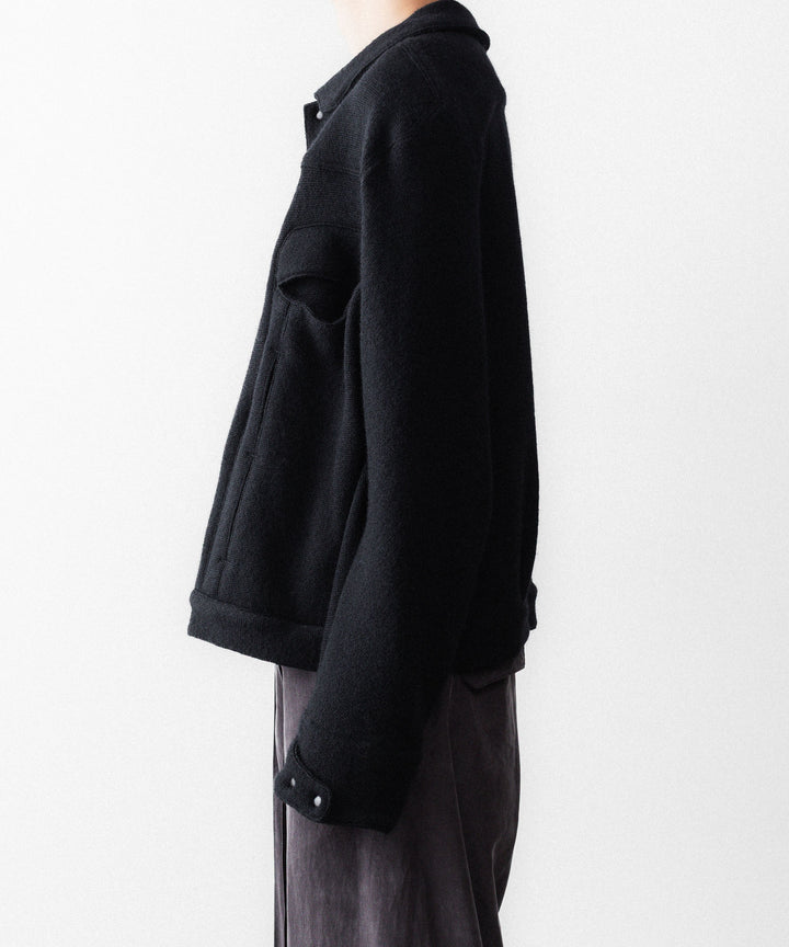 【OPPOSE DUALITY】6 POCKET PANEL KNIT - BLACK