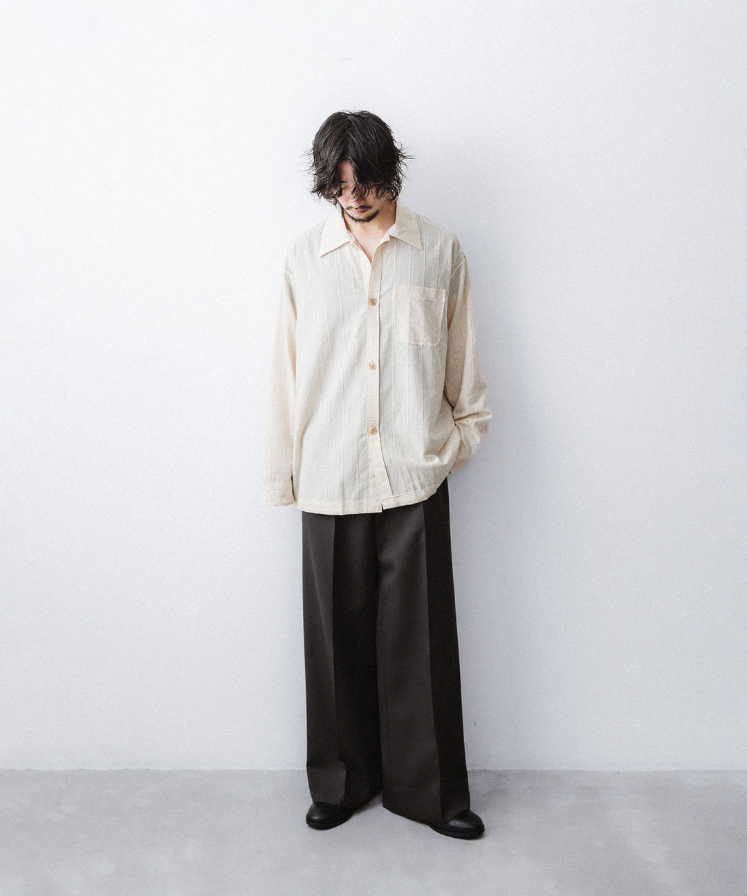 YUTASETOGAWA-ユウタセトガワのCOMFORT SHIRT-LENOのBEIGE公式通販サイトsession福岡セレクトショップ