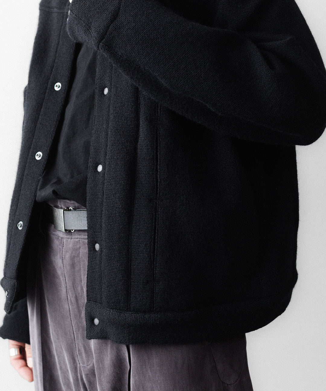 【OPPOSE DUALITY】6 POCKET PANEL KNIT - BLACK