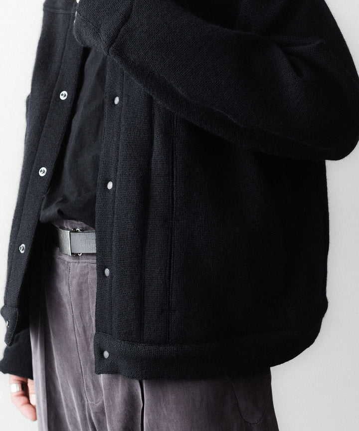 【OPPOSE DUALITY】6 POCKET PANEL KNIT - BLACK