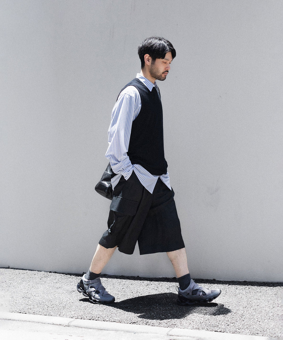 ssstein(シュタイン)のFINE WOOL OVERSIZED NO SLEEVE TEE - BLACKの公式通販サイトsession福岡セレクトショップ