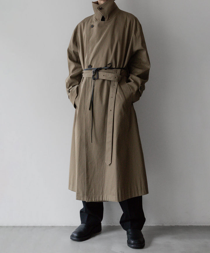 【stein】シュタインのOVERSIZED DOUBLE BREASTED COAT - DARK BEIGE 公式通販 session福岡セレクトショップ