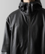 画像をギャラリービューアに読み込む, ssstein(シュタイン)のLEATHER HOODED SHORT JACKET - DARK CHARCOALの公式通販サイトsession福岡セレクトショップ

