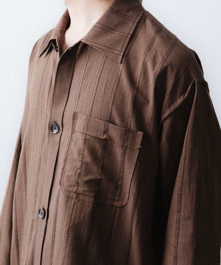 YUTASETOGAWA-ユウタセトガワのCOMFORT SHIRT-LENOのBROWN公式通販サイトsession福岡セレクトショップ