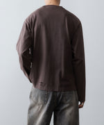 画像をギャラリービューアに読み込む, 【CODA】FADED GREY AGING DAMAGED LONG SLEEVE T-SHIRT - FADED GREY
