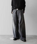 画像をギャラリービューアに読み込む, SUBLATIONS サブレーションズのMOLESKINE 2TUCK WIDE BAGGY PANTS - BLACKの公式通販サイトsession福岡セレクトショップ
