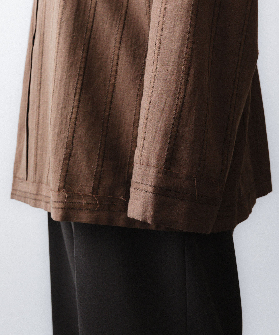 YUTASETOGAWA-ユウタセトガワのCOMFORT SHIRT-LENOのBROWN公式通販サイトsession福岡セレクトショップ