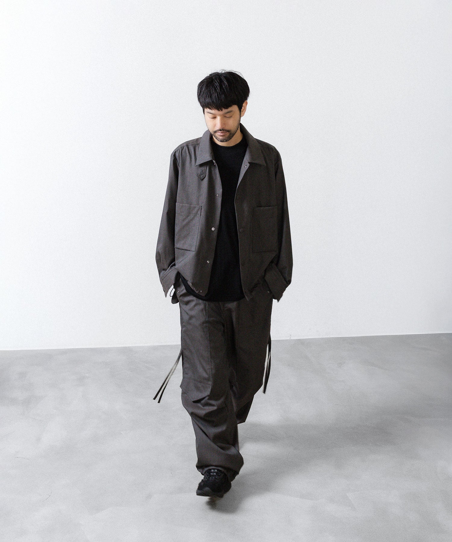 UJOH】DRAW CORD SHIRT - CHARCOAL | 公式通販サイト session(セッション)