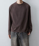 画像をギャラリービューアに読み込む, 【CODA】FADED GREY AGING DAMAGED LONG SLEEVE T-SHIRT - FADED GREY
