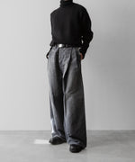 画像をギャラリービューアに読み込む, SUBLATIONS サブレーションズのMOLESKINE 2TUCK WIDE BAGGY PANTS - BLACKの公式通販サイトsession福岡セレクトショップ
