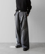 画像をギャラリービューアに読み込む, SUBLATIONS サブレーションズのMOLESKINE 2TUCK WIDE BAGGY PANTS - BLACKの公式通販サイトsession福岡セレクトショップ
