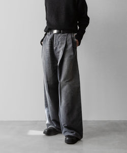 SUBLATIONS サブレーションズのMOLESKINE 2TUCK WIDE BAGGY PANTS - BLACKの公式通販サイトsession福岡セレクトショップ