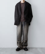 画像をギャラリービューアに読み込む, 【CODA】FADED GREY AGING DAMAGED LONG SLEEVE T-SHIRT - FADED GREY
