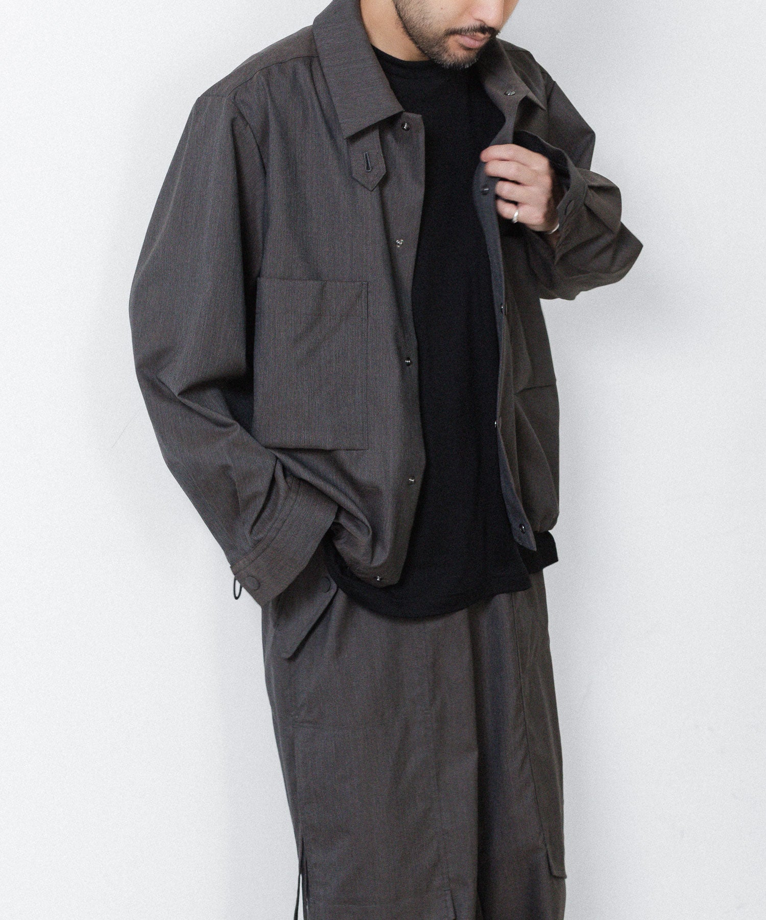 UJOH】DRAW CORD SHIRT - CHARCOAL | 公式通販サイト session(セッション)