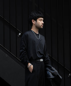 VEIN ヴェインのSUEDED CO JERSEY VESSEL L/S TEE - BLACKの公式通販サイトsession福岡セレクトショップ