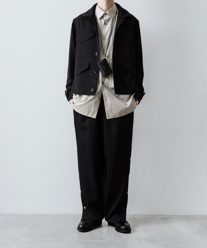 UJOH - ウジョーのBUTTON SLIT PNTのBLACK 公式通販サイトsession福岡セレクトショップ