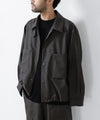 【UJOH】DRAW CORD SHIRT - CHARCOAL