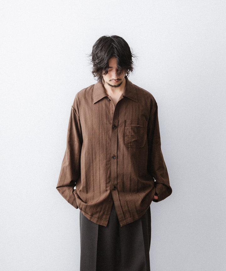 YUTASETOGAWA-ユウタセトガワのCOMFORT SHIRT-LENOのBROWN公式通販サイトsession福岡セレクトショップ