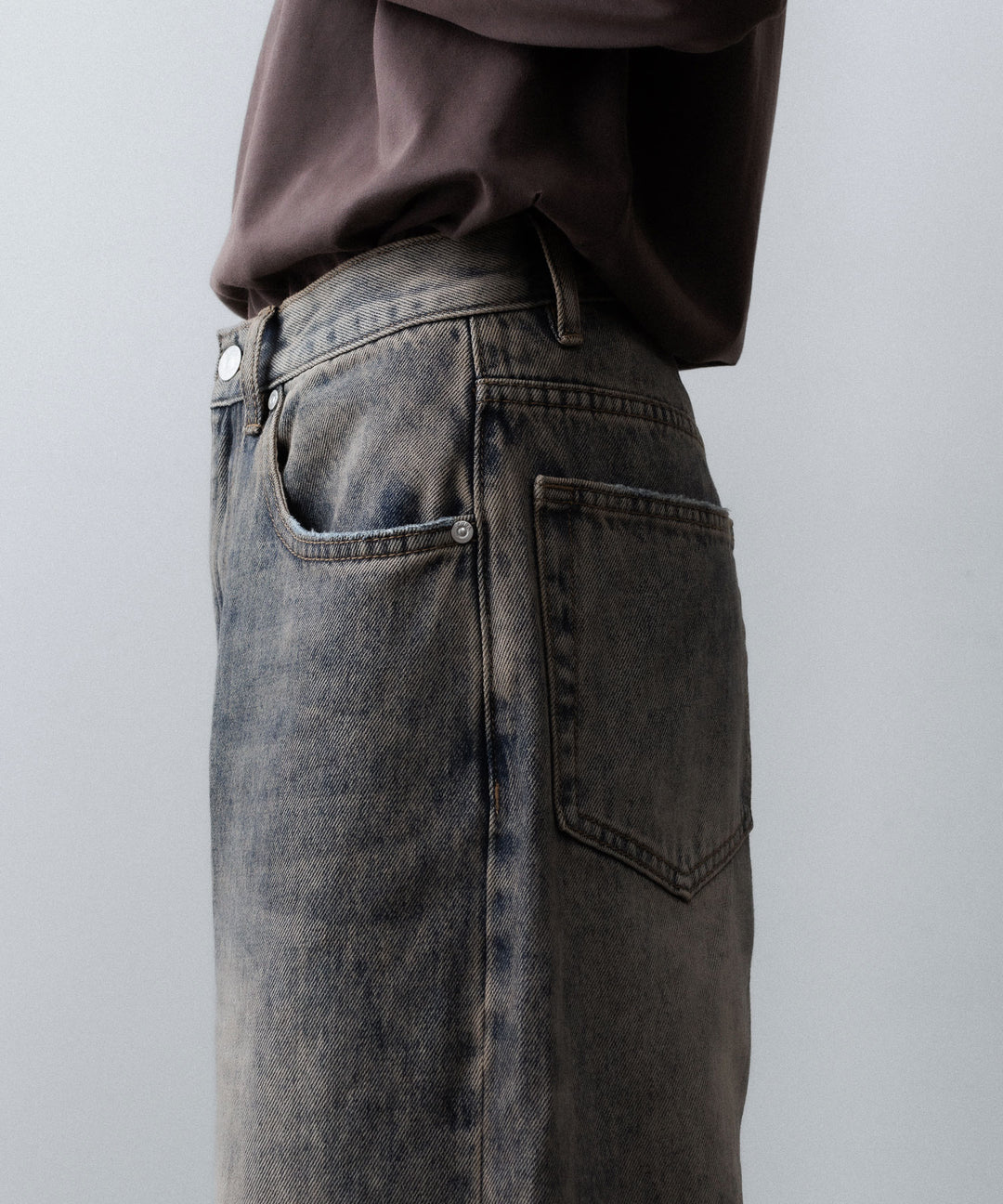 CODA コーダ GREY ACID WASH LAYERED HYBRID JEANSのGREY ACID WASH 公式通販サイトsession福岡セレクトショップ