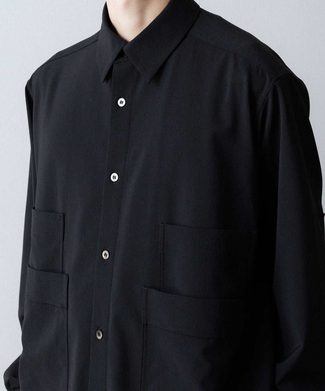UJOH - ウジョーの4 POCKETS SHIRTのBLACK 公式通販サイトsession福岡セレクトショップ
