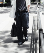 画像をギャラリービューアに読み込む, 【INTÉRIM】SILK NOIL JANGLE FATIGUE TROUSER - BLACK
