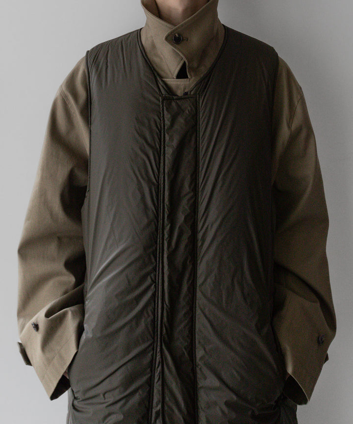 【stein】OVERSIZED DOUBLE BREASTED COAT - DARK BEIGE