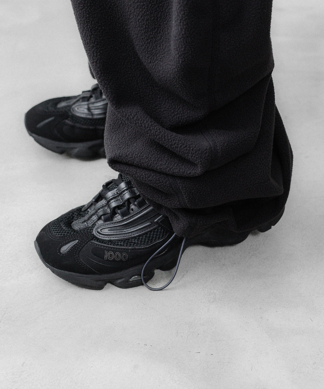OPPOSE DUALITY-オポーズデュアリティのTWIST FLEECE TRSのBLACK公式通販サイトsession福岡セレクトショップ
