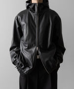 画像をギャラリービューアに読み込む, ssstein(シュタイン)のLEATHER HOODED SHORT JACKET - DARK CHARCOALの公式通販サイトsession福岡セレクトショップ

