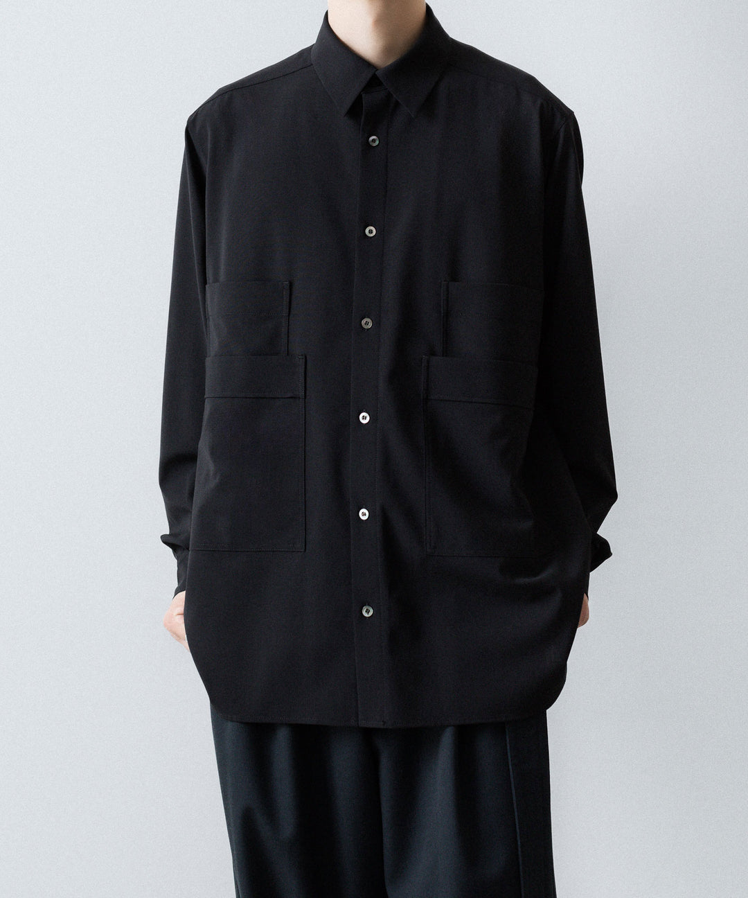 UJOH - ウジョーの4 POCKETS SHIRTのBLACK 公式通販サイトsession福岡セレクトショップ