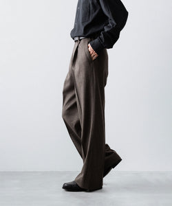 ssstein / シュタイン】WOOL DOESKIN FLARE TROUSERS - TAUPE | 公式