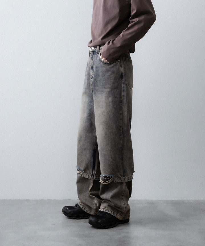 CODA コーダ GREY ACID WASH LAYERED HYBRIDa JEANSのGREY ACID WASH 公式通販サイトsession福岡セレクトショップ