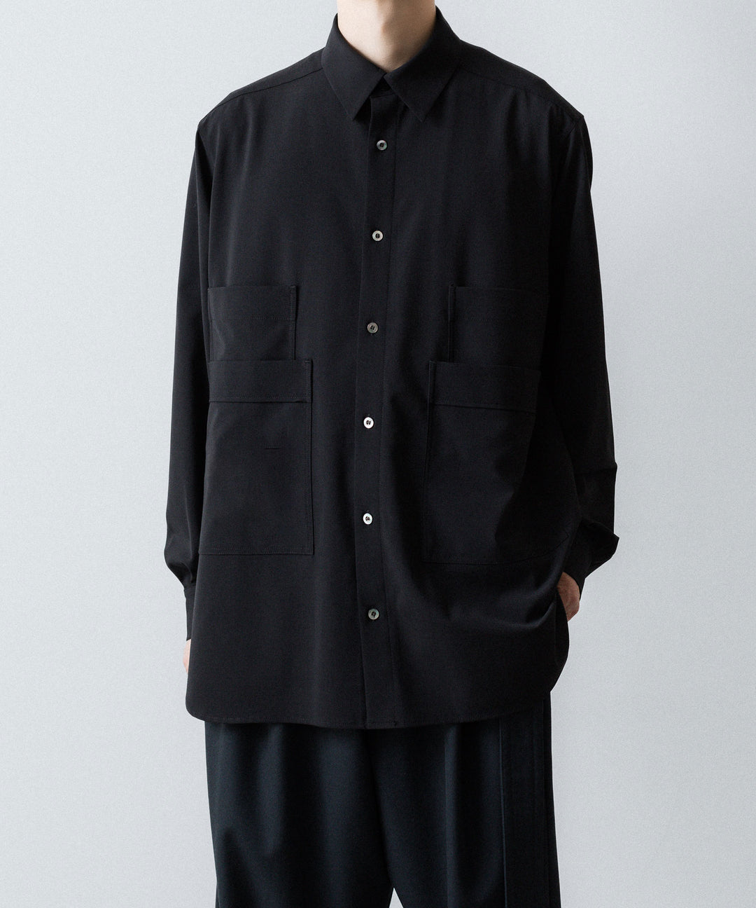 UJOH - ウジョーの4 POCKETS SHIRTのBLACK 公式通販サイトsession福岡セレクトショップ