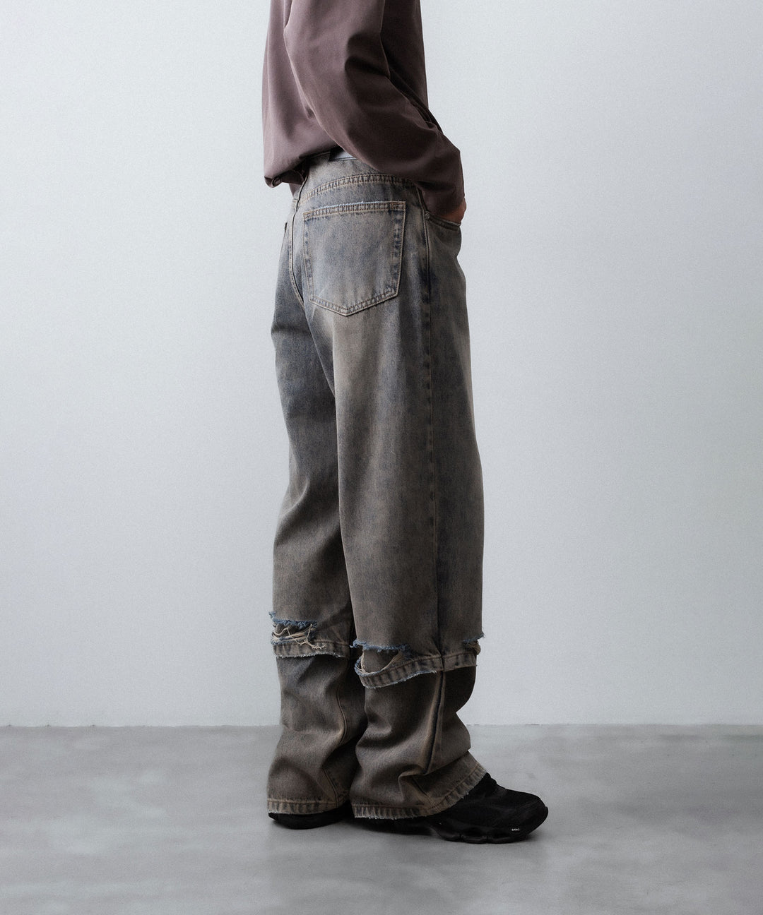 CODA コーダ GREY ACID WASH LAYERED HYBRID JEANSのGREY ACID WASH 公式通販サイトsession福岡セレクトショップ