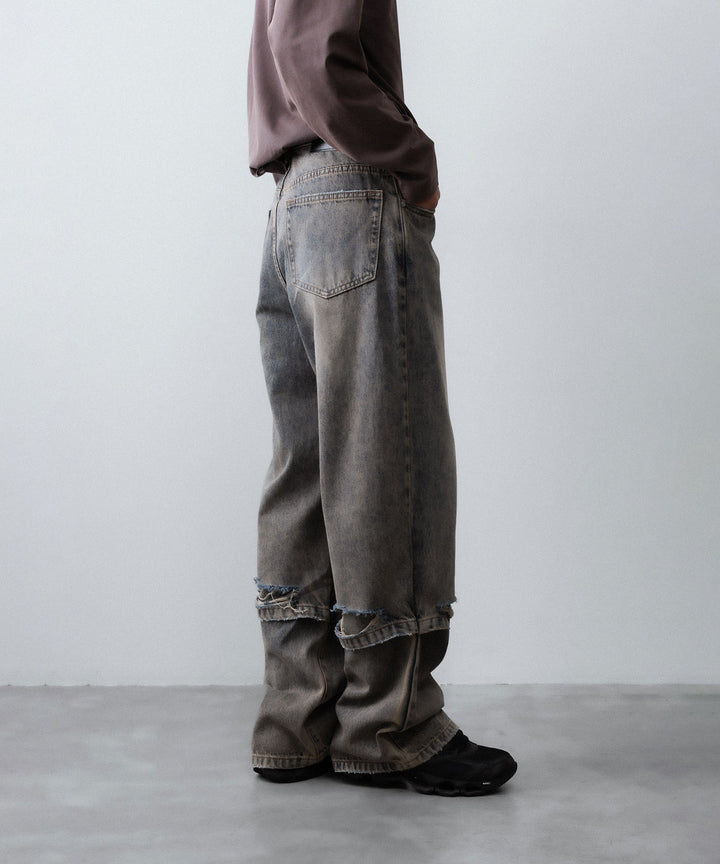 CODA コーダ GREY ACID WASH LAYERED HYBRID JEANSのGREY ACID WASH 公式通販サイトsession福岡セレクトショップ