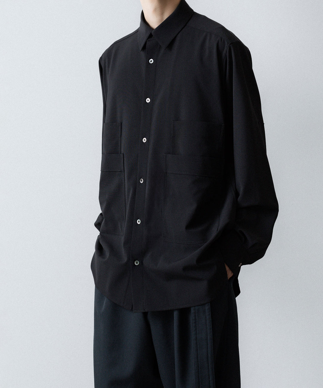 UJOH - ウジョーの4 POCKETS SHIRTのBLACK 公式通販サイトsession福岡セレクトショップ