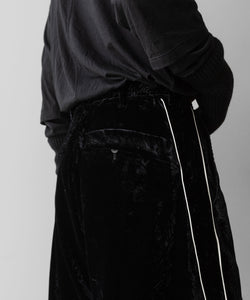 【SUBLATIONS】VELVET TRANSFORM EASY TRACK PANTS - BLACK