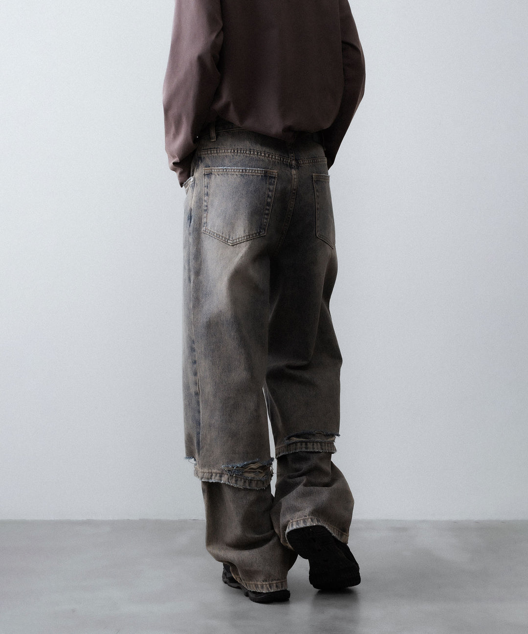 CODA コーダ GREY ACID WASH LAYERED HYBRID JEANSのGREY ACID WASH 公式通販サイトsession福岡セレクトショップ